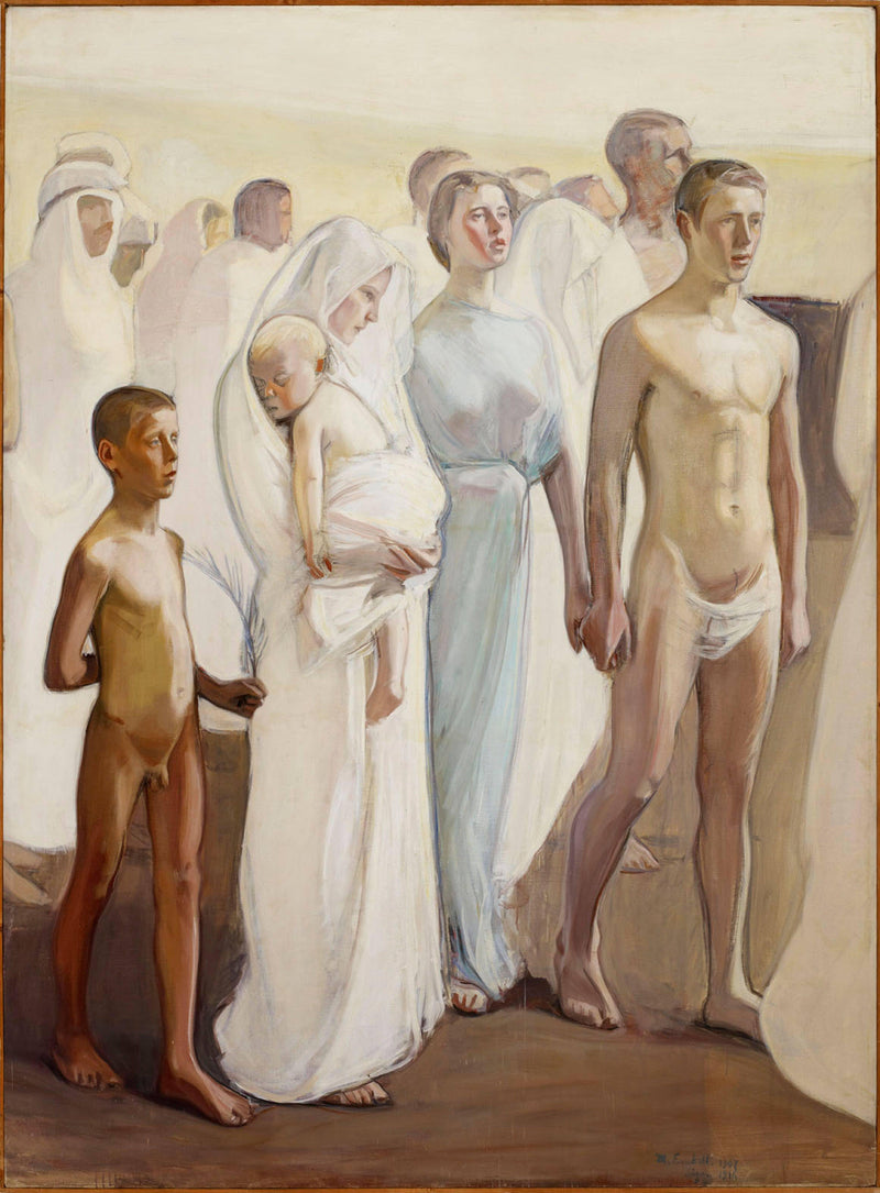 Resurrection, Copy of the Right Half of the Altarpiece in Tampere Cathedral by Magnus Enckell — Oil Painting Reproduction