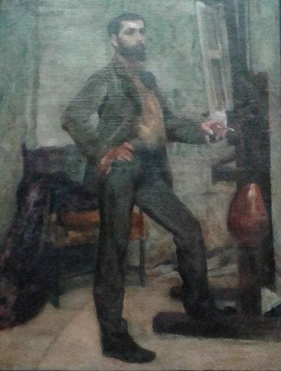 Retrato Do Pintor Décio Vilares in study