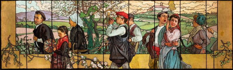 Return from the pilgrimage by Anselmo Guinea, Oil Painting Reproduction