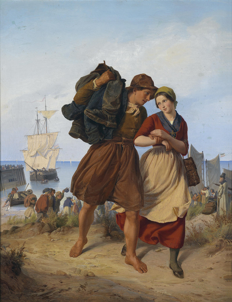 Return of the fisherman by Rudolf Jordan — Oil Painting Reproduction