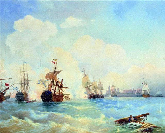 Revel fight May 2, 1790 by Alexey Bogolyubov — Oil Painting Reproduction