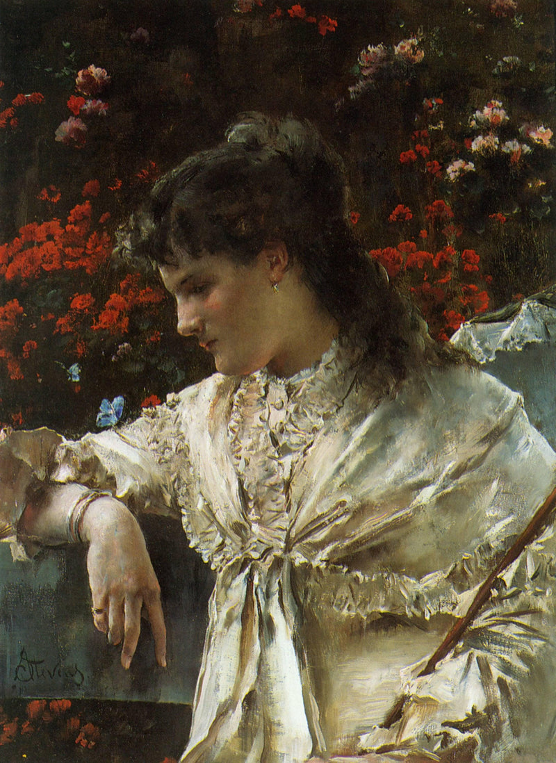 Reverie by Alfred Stevens — Oil Painting Reproduction