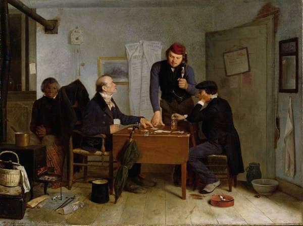 The card players by Richard Caton Woodville Sr. — Oil Painting Reproduction