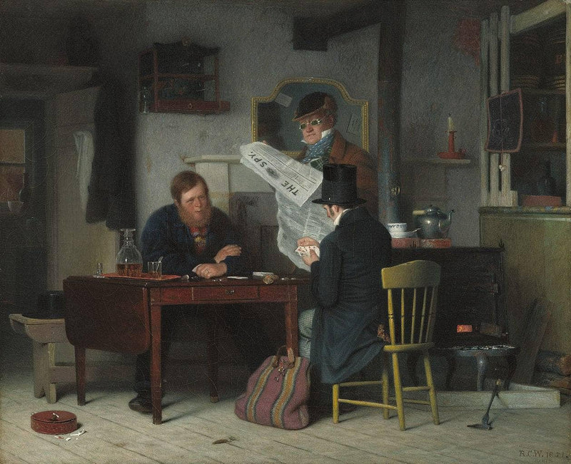 Waiting for the stage by Richard Caton Woodville Sr. — Oil Painting Reproduction