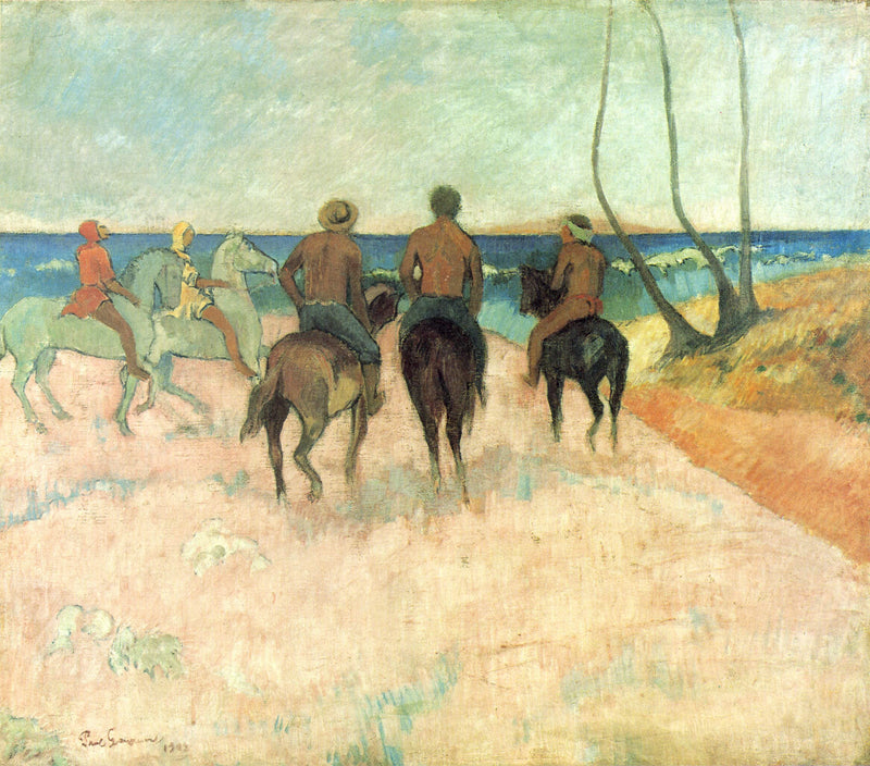 Riders on the Beach I by Paul Gauguin — Oil Painting Reproduction