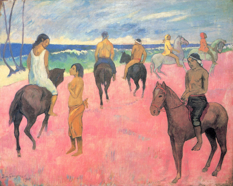 Riders on the Beach II by Paul Gauguin — Oil Painting Reproduction