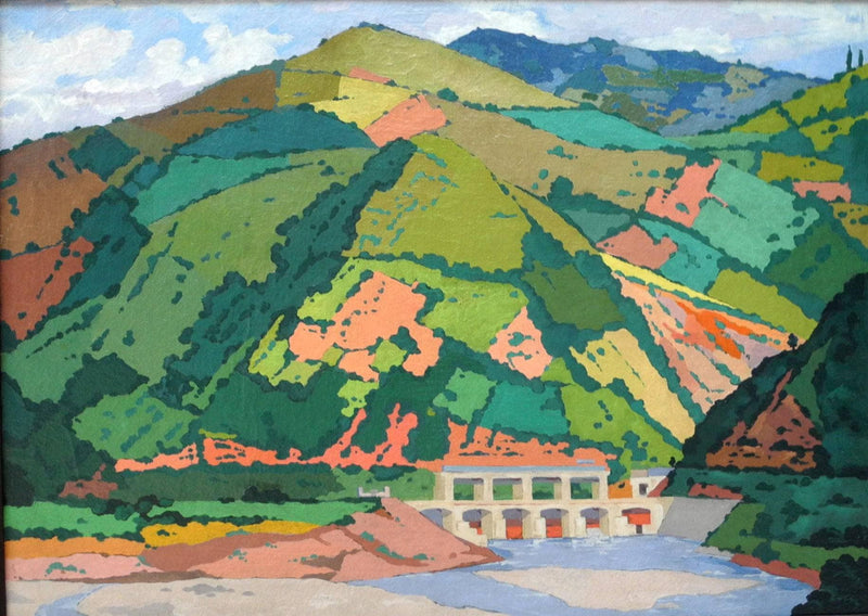 Rioni power-station by David Kakabadze — Oil Painting Reproduction