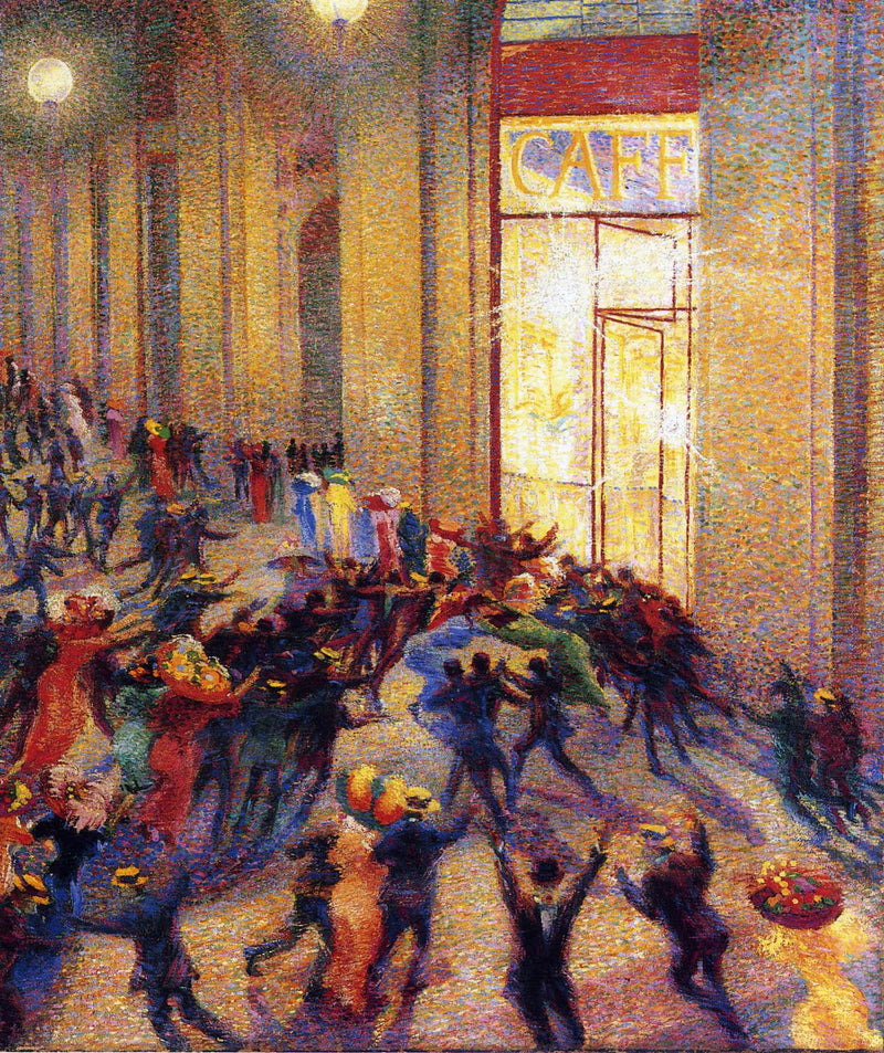 Riot in the Galleria by Umberto Boccioni — Oil Painting Reproduction