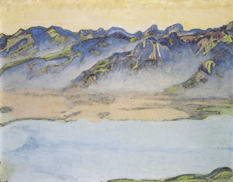Rising mist over the Savoy Alps by Ferdinand Hodler — Oil Painting Reproduction