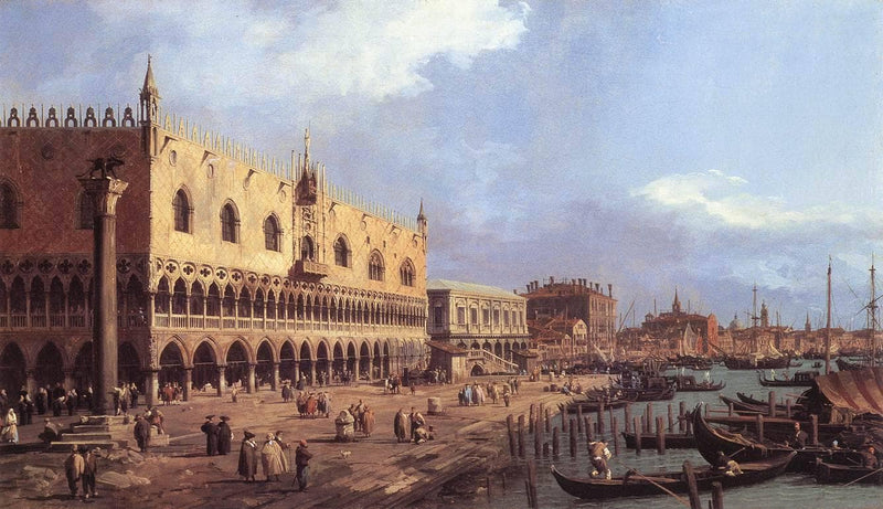 Riva degli Schiavoni: Looking East by Canaletto — Oil Painting Reproduction