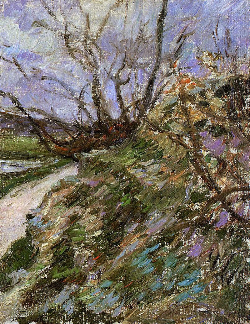 River bank in winter by Paul Gauguin — Oil Painting Reproduction