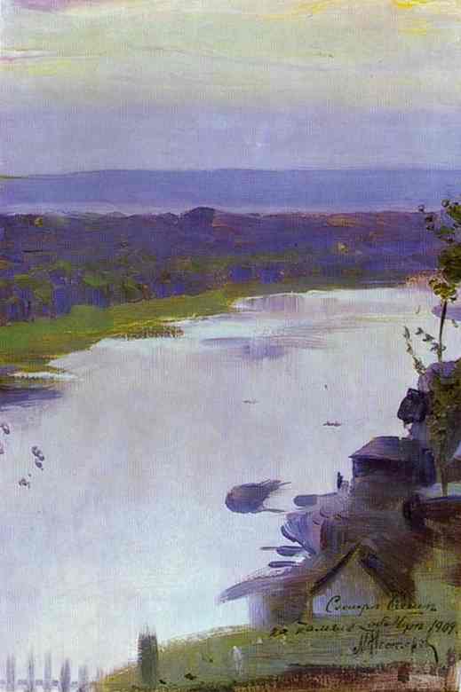 River Belaya by Mikhail Nesterov — Oil Painting Reproduction