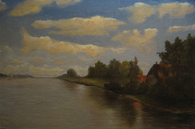 River landscape in study