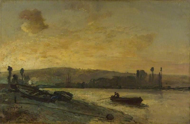 River Scene by Johan Jongkind — Oil Painting Reproduction