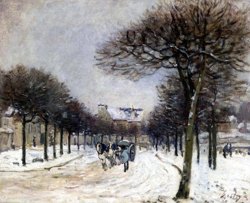 Road from Saint Germain to Marly by Alfred Sisley — Oil Painting Reproduction