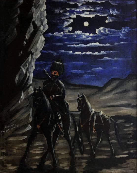Robber with a Stolen Horse by Niko Pirosmani — Oil Painting Reproduction