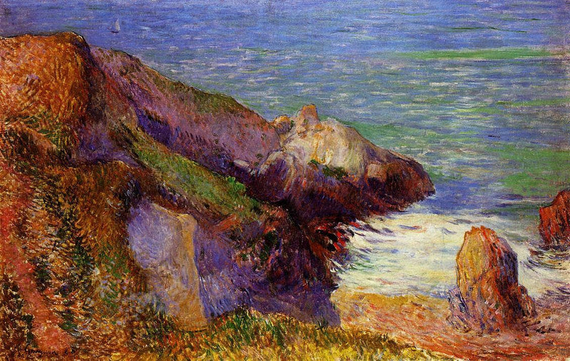 Rocks on the breton coast by Paul Gauguin — Oil Painting Reproduction