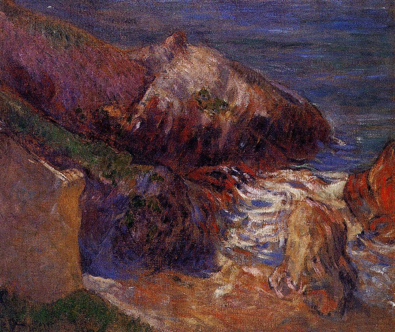Rocks on the coast by Paul Gauguin — Oil Painting Reproduction