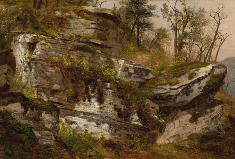 Rocky Cliff by Asher Brown Durand — Oil Painting Reproduction
