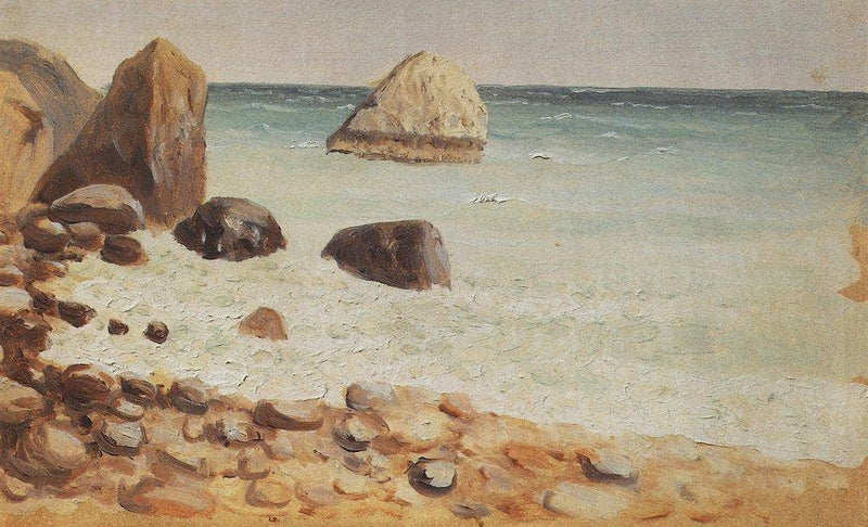 Rocky seashore. Crimea by Arkhyp Kuindzhi — Oil Painting Reproduction
