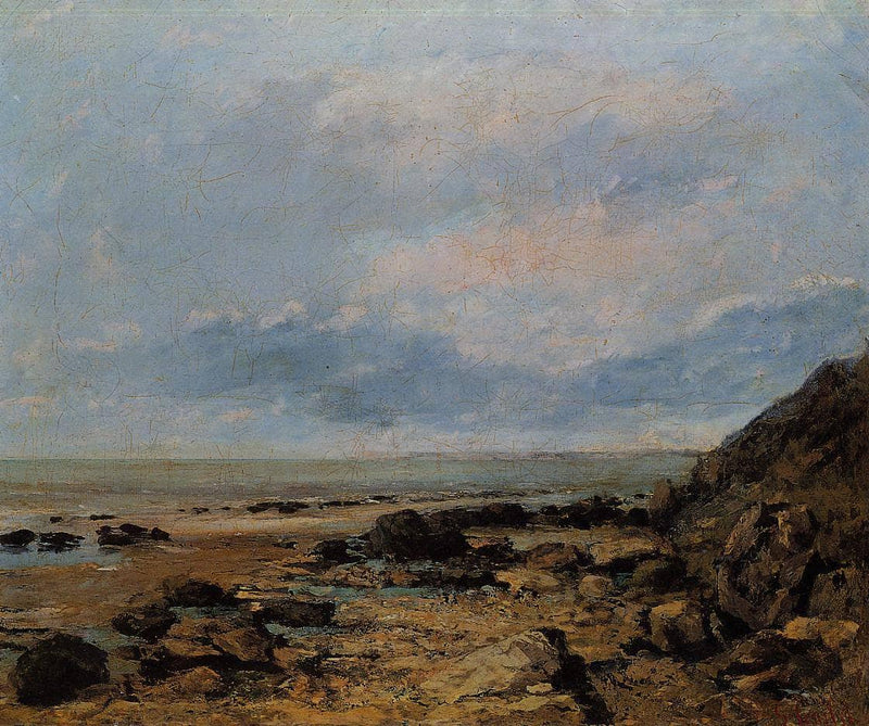 Rocky Seashore by Gustave Courbet — Oil Painting Reproduction