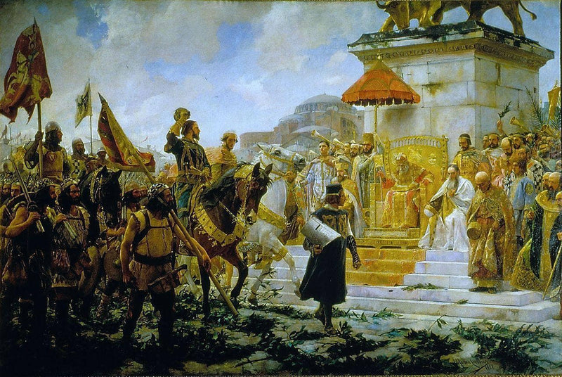Roger de Flor's entry into Constantinople by Jose Moreno Carbonero — Oil Painting Reproduction