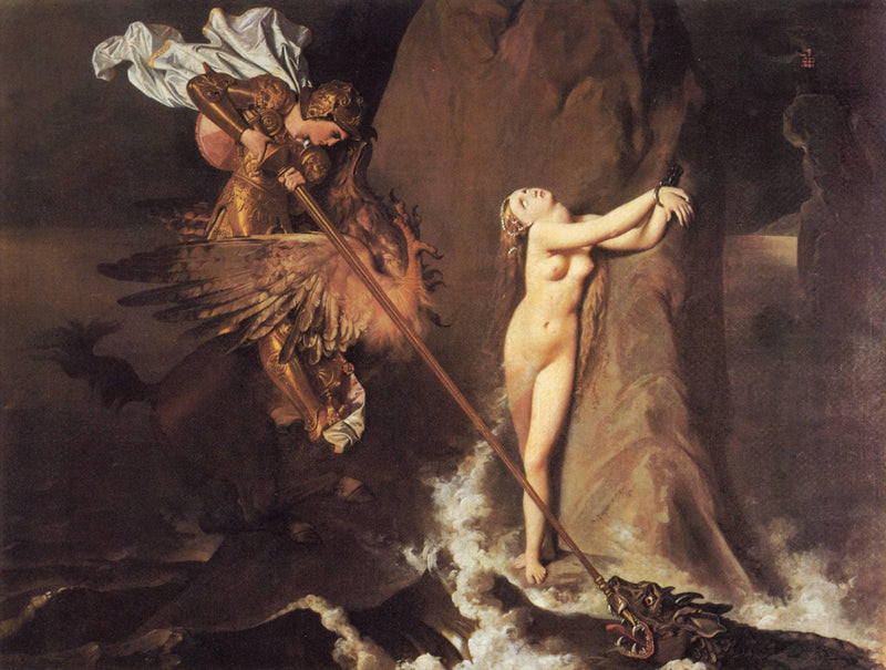 Roger Delivering Angelica by Jean Auguste Dominique Ingres — Oil Painting Reproduction