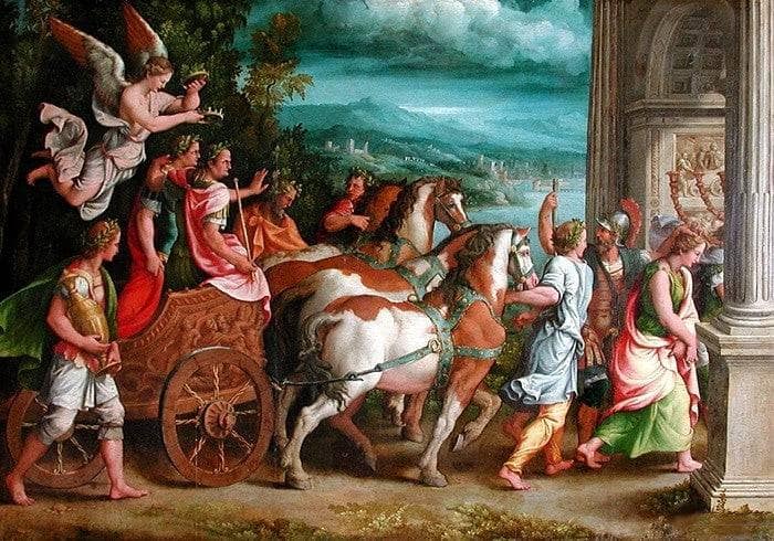 The Triumph of Titus and Vespasian by Giulio Romano — Oil Painting Reproduction
