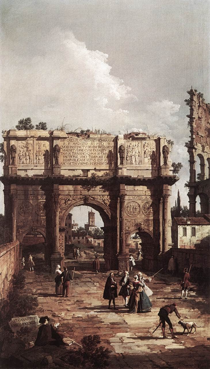 Rome: The Arch of Constantine by Canaletto — Oil Painting Reproduction