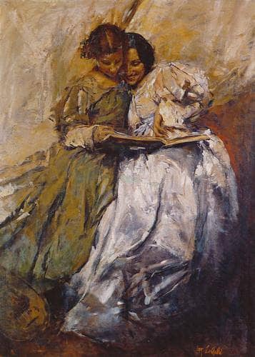 The readers by Romualdo Locatelli — Oil Painting Reproduction