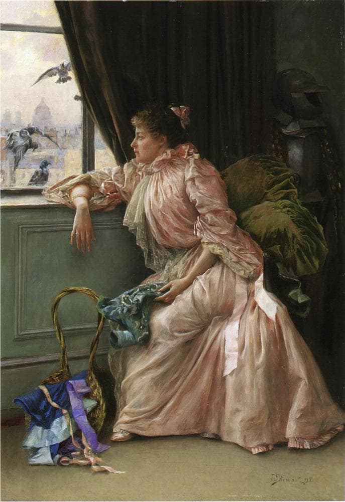 Room with a View by Julius LeBlanc Stewart — Oil Painting Reproduction