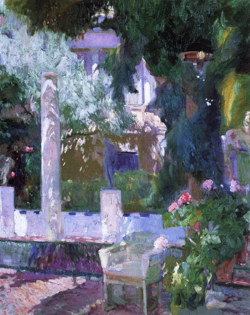 Rose Bush at the Sorolla House by Joaquín Sorolla — Oil Painting Reproduction