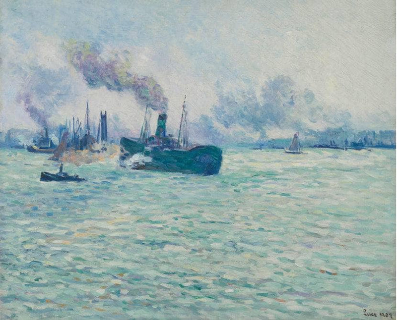 Rotterdam, Scène De Port by Maximilien Luce — Oil Painting Reproduction