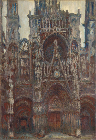 Rouen Cathedral, evening, harmony in brown in kitchen