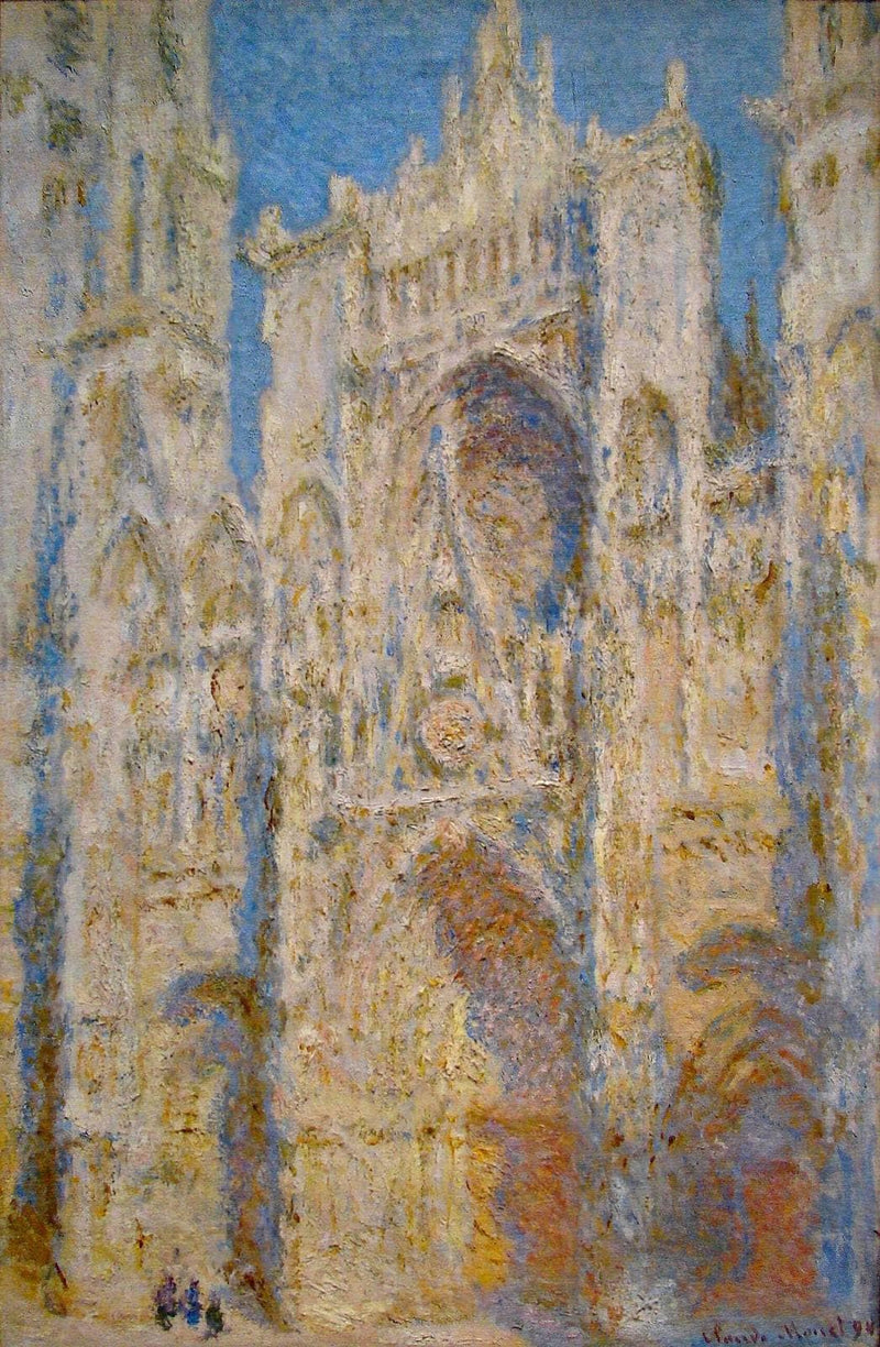Rouen Cathedral, West Facade, Sunlight by Claude Monet — Oil Painting Reproduction