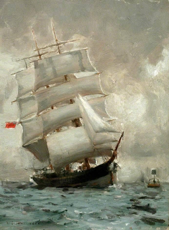 Rounding the Manacle Buoy by Henry Scott Tuke — Oil Painting Reproduction