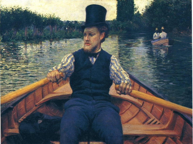Rower in a Top Hat by Gustave Caillebotte — Oil Painting Reproduction