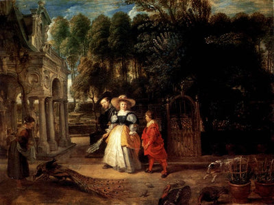 Rubens and Helene Fourment in the Garden in study