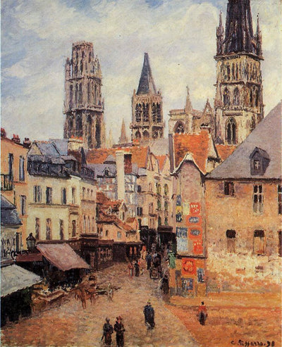 Rue de l'epicerie at Rouen, on a Grey Morning in bedroom