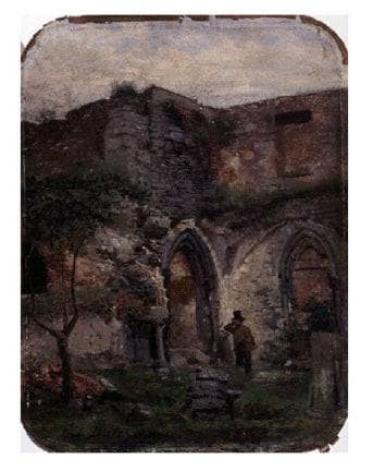 Ruins of Saint Bavo's Abbey in Ghent by Jules Breton — Oil Painting Reproduction