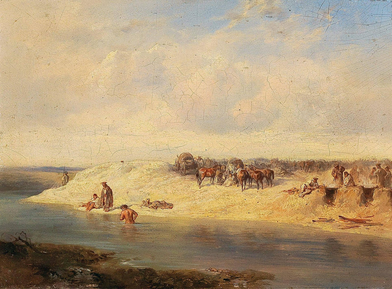 Russian Bivouac by August von Pettenkofen — Oil Painting Reproduction