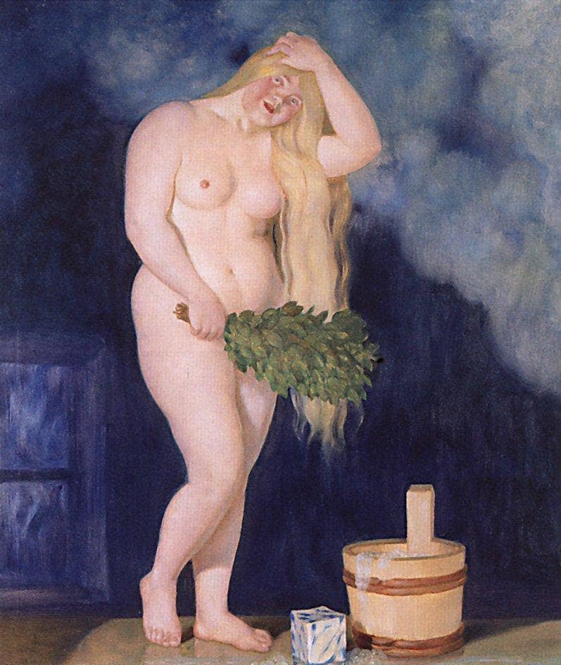 Russian Venus by Boris Kustodiev — Oil Painting Reproduction