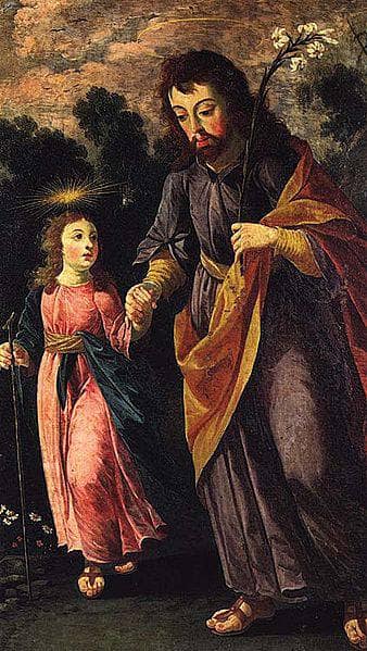 São José e o Menino by Josefa de Obidos — Oil Painting Reproduction