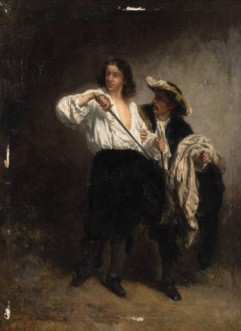 The Duel by August von Pettenkofen — Oil Painting Reproduction