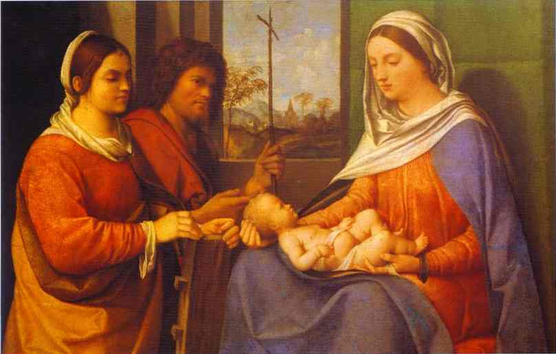 Sacred conversation by Giorgione — Oil Painting Reproduction