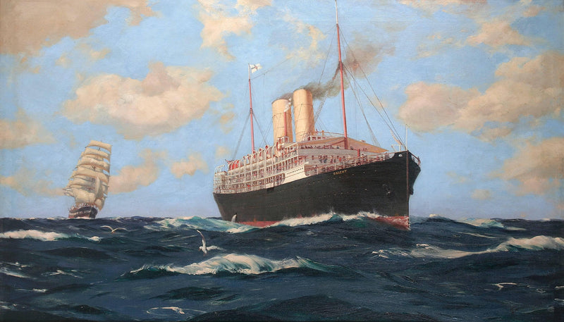 Sail and Steam in Majesty by Thomas Somerscales — Oil Painting Reproduction