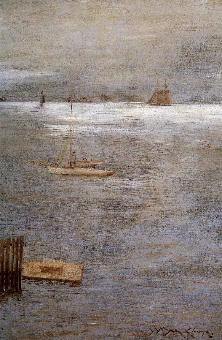 Sailboat at Anchor by William Merritt Chase — Oil Painting Reproduction