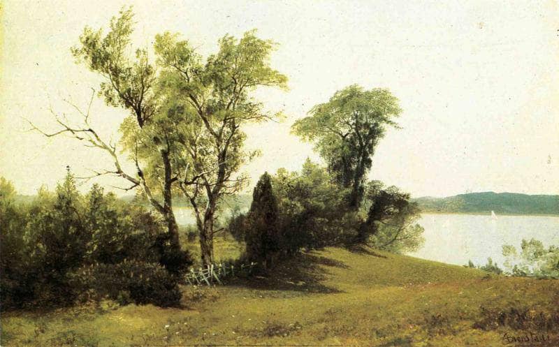 Sailing on the Hudson by Albert Bierstadt — Oil Painting Reproduction