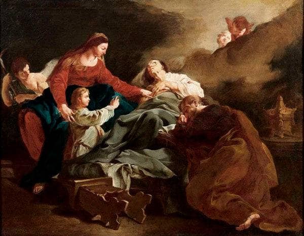Saint Anne raptures by Giulia Lama — Oil Painting Reproduction