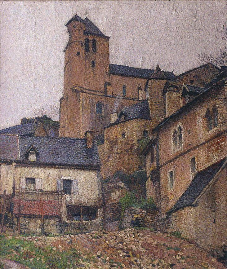 Saint-Cirq Lapopie Square by Henri Martin — Oil Painting Reproduction